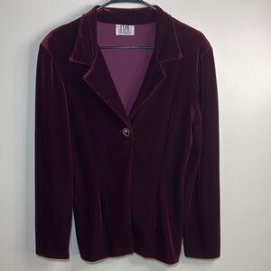 Vintage Velvet Blazer – Star C.C.C. City Clothing Co. – Size S